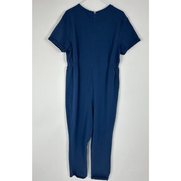 Lot of 2 The Nines by Hatch Size XXL Maternity Jumpsuit Rompers Blue Green Cutes - Picture 4 of 16